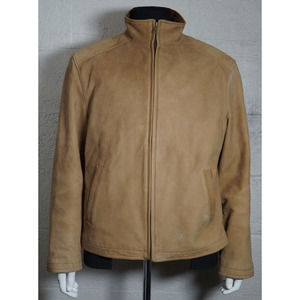 Vintage Tommy Hilfiger Leather Bomber Jacket with lining - Size Large